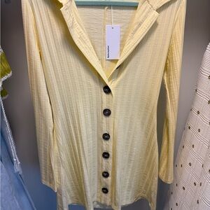 Reformation Yellow Button-Down dress